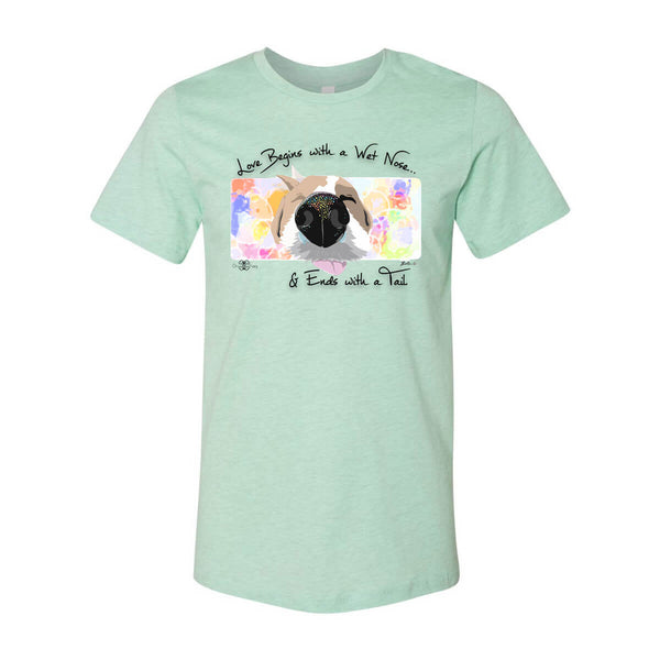 Matching Dog and Owner - Love Begins with a Wet Nose - Youth Shirts - Youth