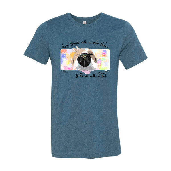 Matching Dog and Owner - Love Begins with a Wet Nose - Men Shirts - Men