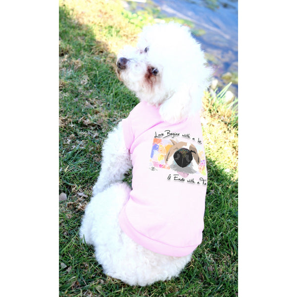 Matching Dog and Owner - Love Begins with a Wet Nose - Dog Shirts & Hoodies - Dogs