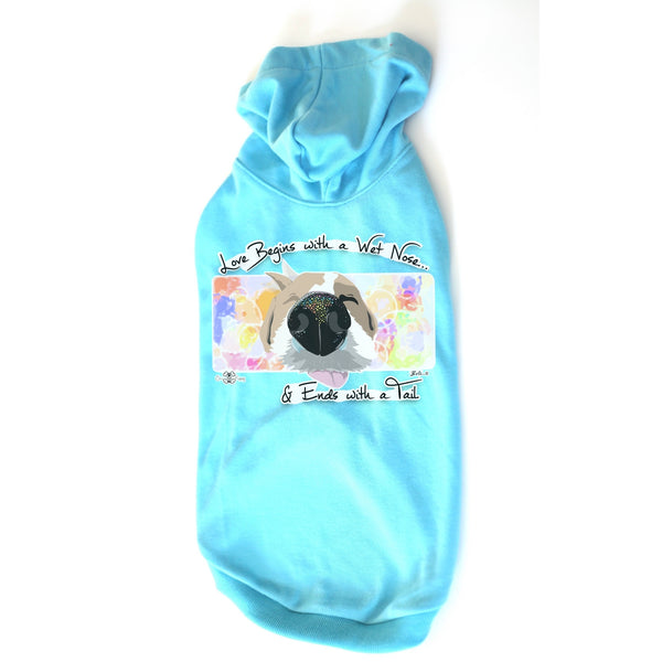 Matching Dog and Owner - Love Begins with a Wet Nose - Dog Shirts & Hoodies - Dogs