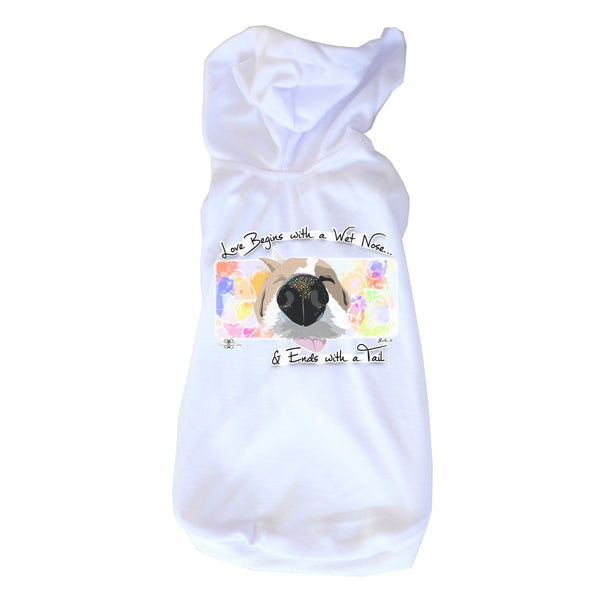 Matching Dog and Owner - Love Begins with a Wet Nose - Dog Shirts & Hoodies - Dogs