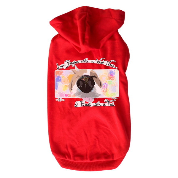 Matching Dog and Owner - Love Begins with a Wet Nose - Dog Shirts & Hoodies - Dogs