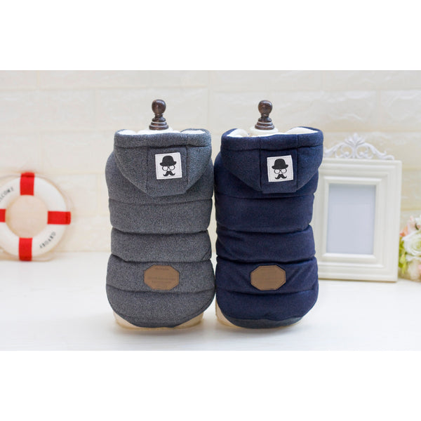 Matching Dog and Owner - Puffy Mustache Dog Hoody - Dogs