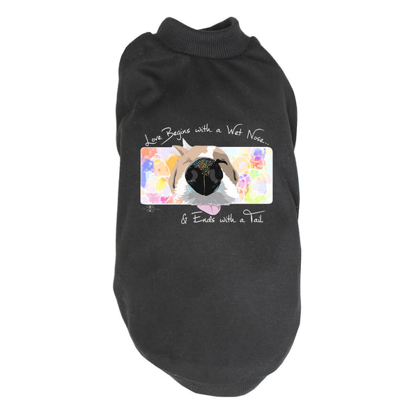 Matching Dog and Owner - Love Begins with a Wet Nose - Dog Shirts & Hoodies - Dogs