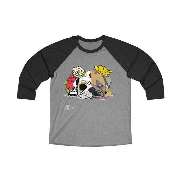 Matching Dog and Owner - Dia De Los Muertos Pug - Women Raglans - Women