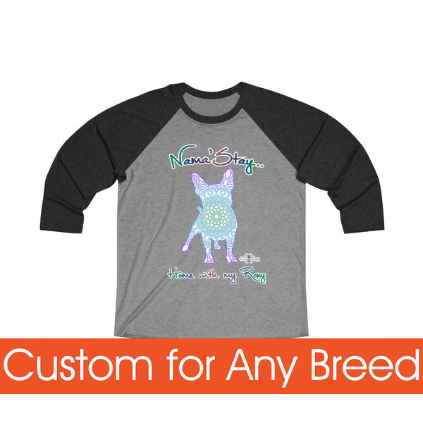 Matching Dog and Owner - Mandala Pups Silhouette - Women Raglans - Women