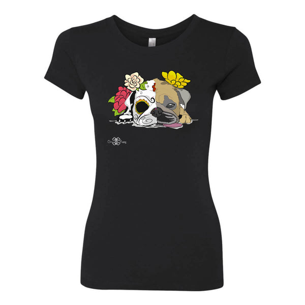 Matching Dog and Owner - Dia De Los Muertos Pug - Women Shirts - Women