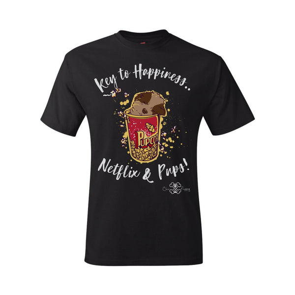 Matching Dog and Owner - Key to Happiness: Netflik & Pups! - Men Shirts - Men
