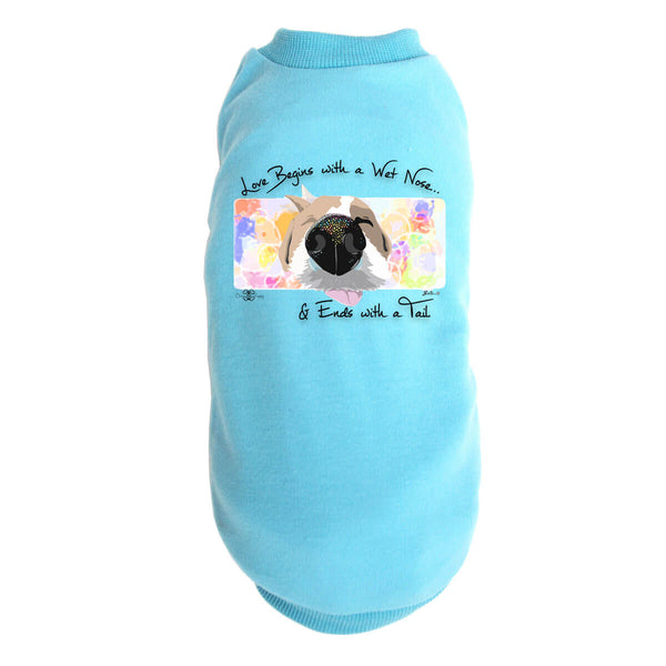 Matching Dog and Owner - Love Begins with a Wet Nose - Dog Shirts & Hoodies - Dogs