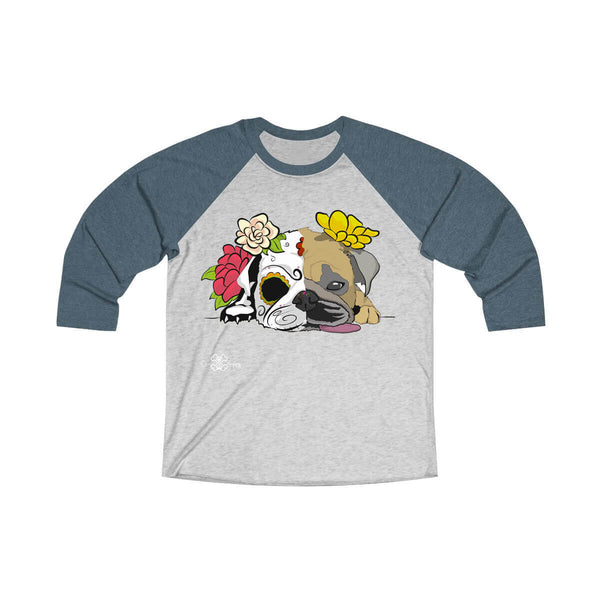Matching Dog and Owner - Dia De Los Muertos Pug - Men Raglans - Men