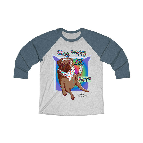 Matching Dog and Owner - Stay Trippy Lil Hippie - Women Raglans - Women