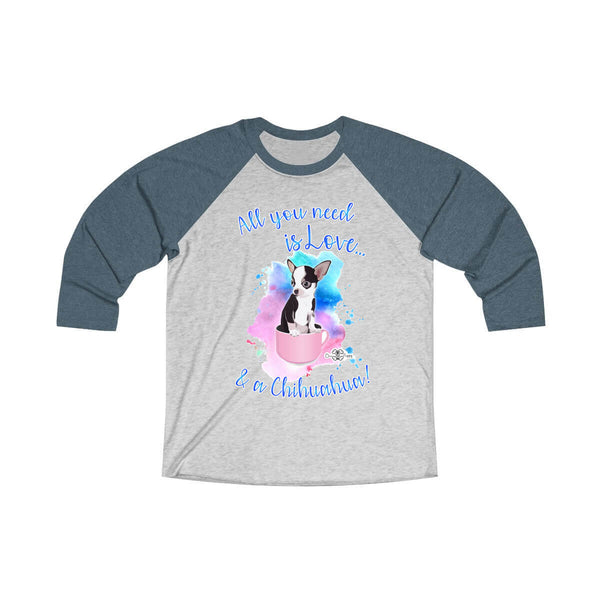 Matching Dog and Owner - All you need is Love & a Chihuahua - Men Raglans - Men