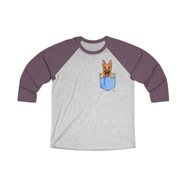 Matching Dog and Owner - Puppy Pocket - Women Raglans - Women