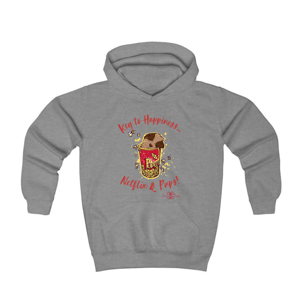 Matching Dog and Owner - Key to Happiness: Netflik & Pups! - Youth Hoodies - Youth