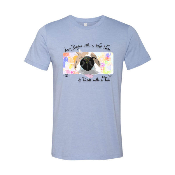 Matching Dog and Owner - Love Begins with a Wet Nose - Men Shirts - Men