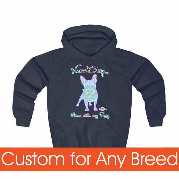 Matching Dog and Owner - Mandala Pups Silhouette - Youth Hoodies - Youth