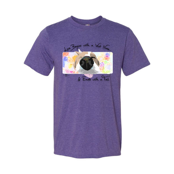 Matching Dog and Owner - Love Begins with a Wet Nose - Men Shirts - Men