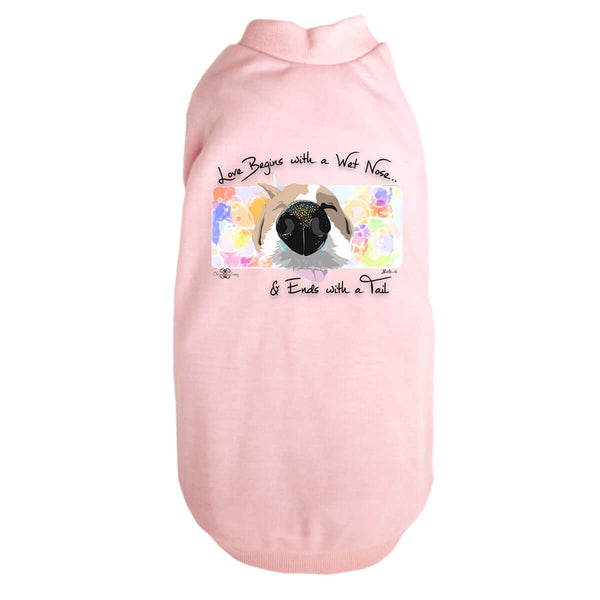 Matching Dog and Owner - Love Begins with a Wet Nose - Dog Shirts & Hoodies - Dogs