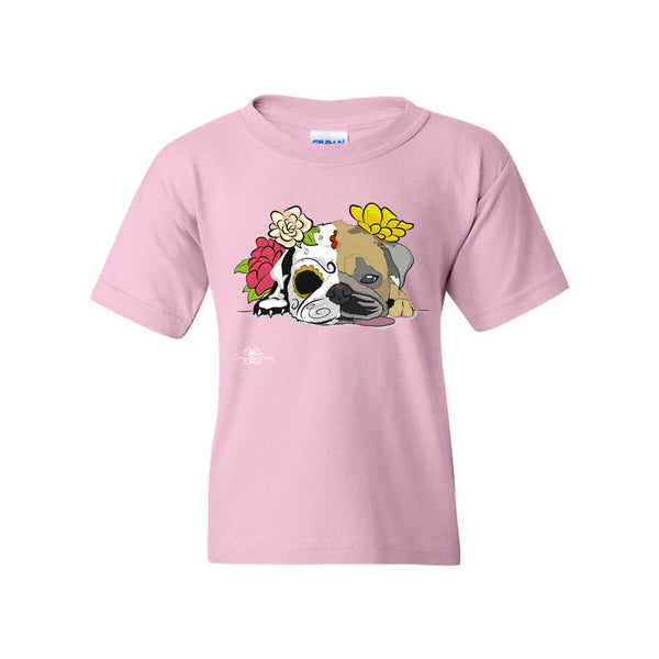 Matching Dog and Owner - Dia De Los Muertos Pug - Youth Shirts - Youth