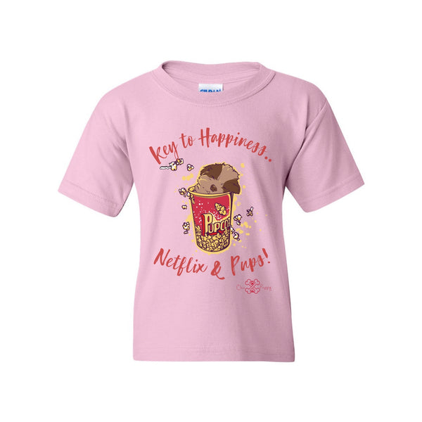 Matching Dog and Owner - Key to Happiness: Netflik & Pups! - Youth Shirts - Youth