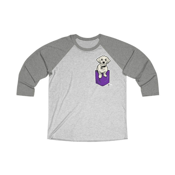 Matching Dog and Owner - Puppy Pocket - Women Raglans - Women