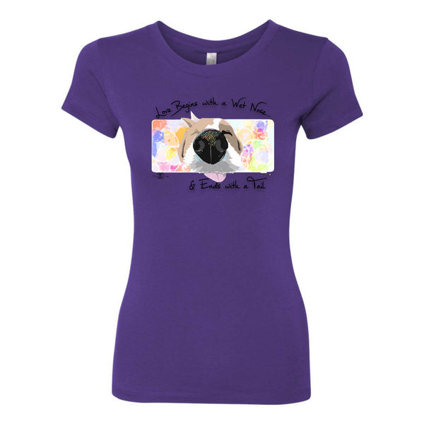 Matching Dog and Owner - Love Begins with a Wet Nose - Women Shirts - Women