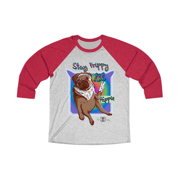 Matching Dog and Owner - Stay Trippy Lil Hippie - Women Raglans - Women