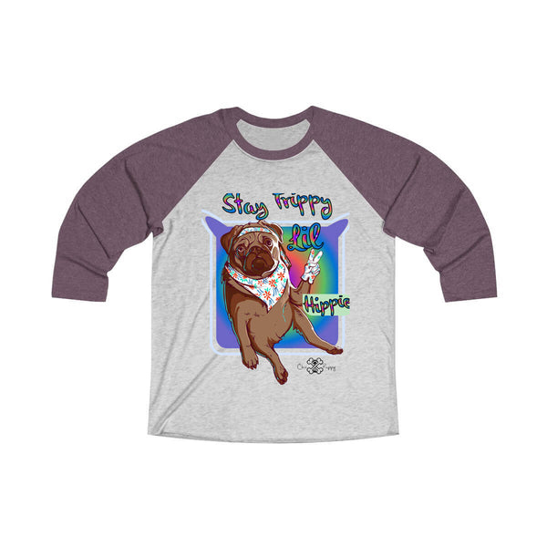 Matching Dog and Owner - Stay Trippy Lil Hippie - Women Raglans - Women