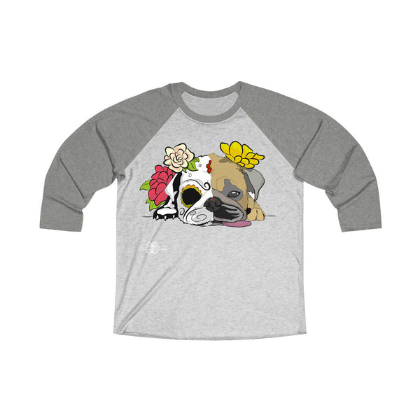 Matching Dog and Owner - Dia De Los Muertos Pug - Men Raglans - Men