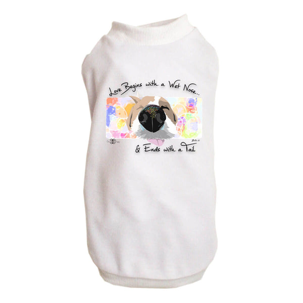 Matching Dog and Owner - Love Begins with a Wet Nose - Dog Shirts & Hoodies - Dogs