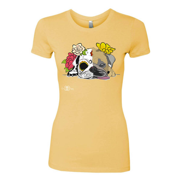 Matching Dog and Owner - Dia De Los Muertos Pug - Women Shirts - Women