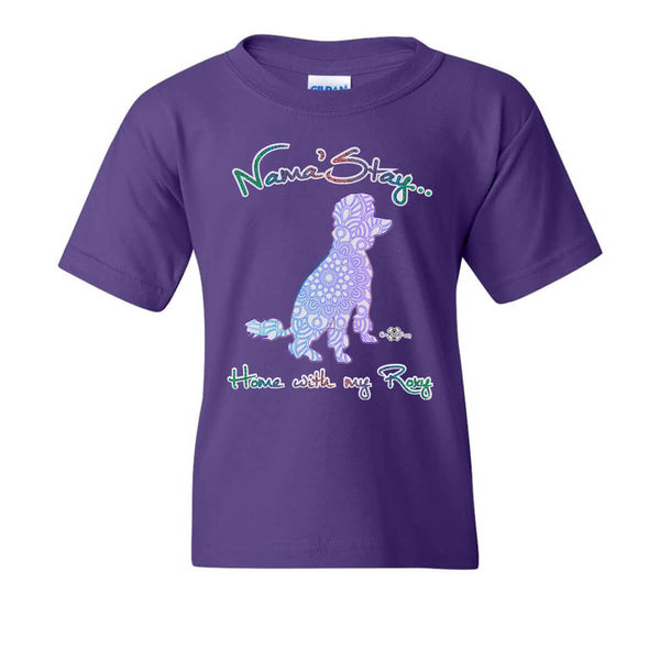 Matching Dog and Owner - Mandala Pups Silhouette - Youth Shirts - Youth