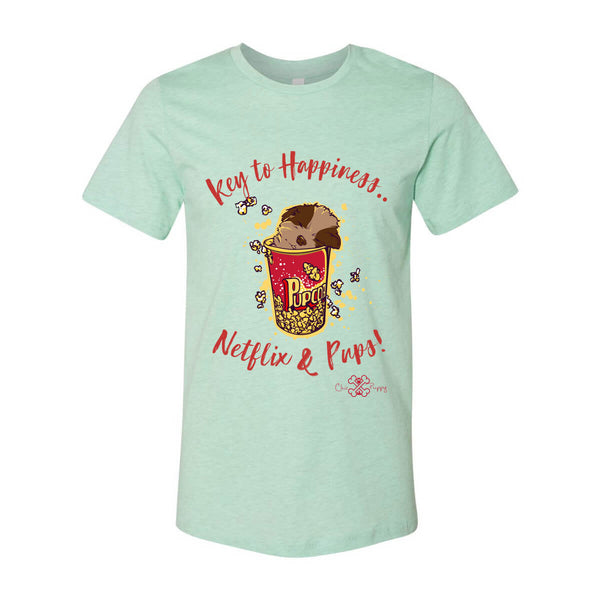 Matching Dog and Owner - Key to Happiness: Netflik & Pups! - Youth Shirts - Youth