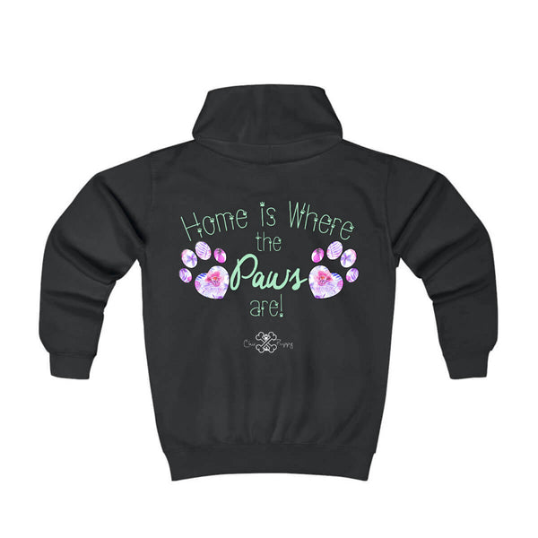 Matching Dog and Owner - Home is Where the Paws Are! - Youth Hoodies - Youth