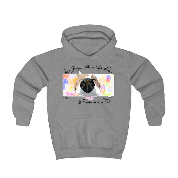 Matching Dog and Owner - Love Begins with a Wet Nose - Youth Hoodies - Youth