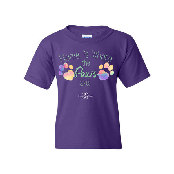 Matching Dog and Owner - Home is Where the Paws Are! - Youth Shirts - Youth