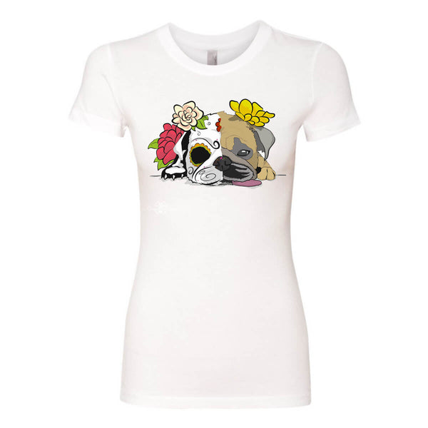 Matching Dog and Owner - Dia De Los Muertos Pug - Women Shirts - Women